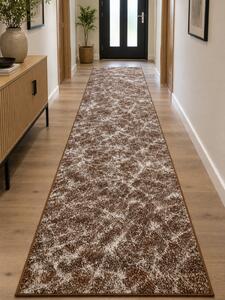 Traversa Hol, Model Cappuccino 16007 13, Festonata, Latime 60 cm, Maro 60 x 300, Maro