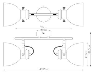 Spot Globo 54018-2S WIHO 2xE27/40W/230V