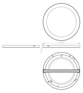 Plafonieră LED Globo 12379-24B LASSE LED/24W/230V