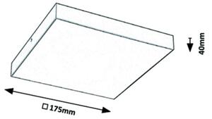 Rabalux - Plafonieră LED/18W/230V 3000-6000K IP44 negru