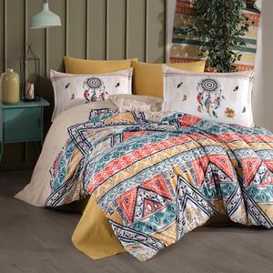 Set lenjerie pat clasy king size BOHO, bumbac, multicolor, 240x260 cm