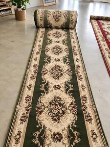 Traversa Hol, Model Clasic 574 310, Traversa Latime 80 cm, Verde Crem, Festonata la capete 80 x 200