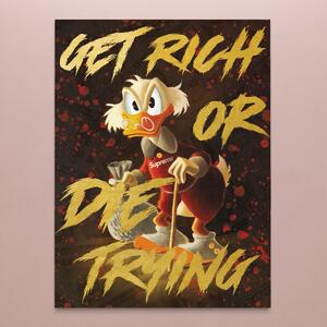 Tablou Canvas Premium, LuxCanva® A1038, Scrooge McDuck, Money, Desene Animate, Gold, Motivational, Culori Vibrante