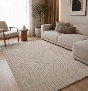 Covor Sufragerie Dormitor Belgian, Model 59602-055, Colectia Cabo, Bej 120 x 170