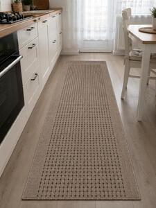Traversa Antiderapanta Hol Bucatarie, Model Lester Mocha, Maro 67 x 400