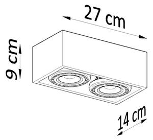 Plafonieră QUATRO 2xGU10/40W/230V beton