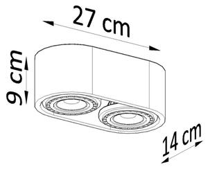 Plafonieră BASIC AR111 2xGU10/40W/230V beton