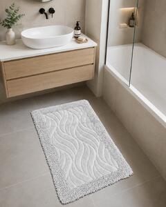 Set Covor baie, Covor 100% Bumbac, Dimensiunea 60x100 50x80 cm, Gri 60 x 100