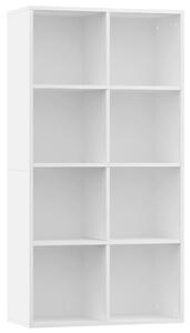 Bibliotecă/Servantă, alb, 66x30x130 cm, PAL