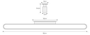 Aplică LED pentru baie Lucide 04209/18/30 MADELON LED/18W/230V IP44