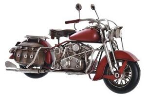 Macheta motocicleta, metal, rosu, 27x11x16 cm