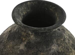 Vaza Dark Gray din teracota cu aspect antichizat 26x46.5 cm