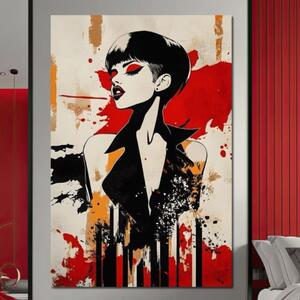 Tablou Canvas Premium, LuxCanva® G1111, Arta Rebeliunii, Rosu, Graffiti, Joc, Strada, Haos, Culoare, Seductie, Rebela, Pictura, Expozitie, Living, Dormitor