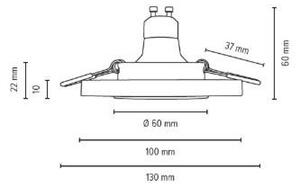 Spot-Light 2515139 - LED plafonieră VITAR 1xGU10/5W/230V piatră nisipoasă