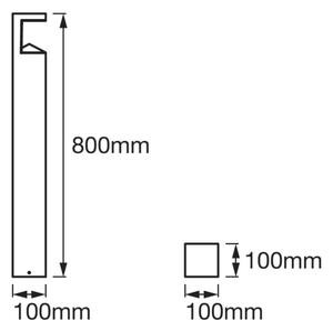 Lampă LED de exterior PYRAMID 1xLED/9W/230V IP44 80 cm Ledvance