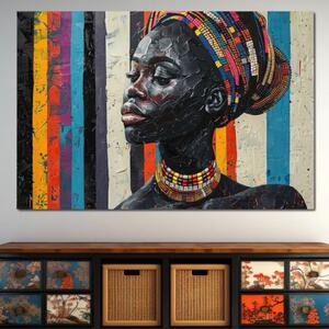 Tablou Canvas Premium, LuxCanva® G1118, Poveste din Africa, Culori, Margele, Tribal, Contraste, Spirit, Perle, Identitate, Profil, Eleganta, Living, Dormitor