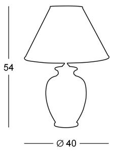 Lampă de masă CHIARA 1xE27/100W/230V albă/gri d. 40 cm Kolarz A1340.71.Gr