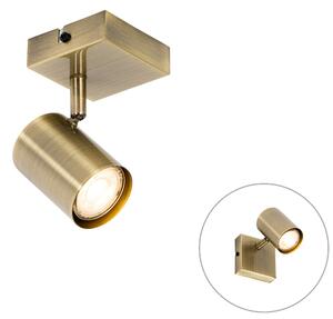 Spot modern bronz reglabil pătrat - Jeana