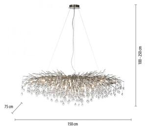 Lustră pe cablu Paul Neuhaus 2031-55 ICICLE 15xG9/40W/230V