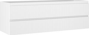 Mexen Rivel, mobilier de baie sub chiuvetă 140 cm, 2 sertare, canelat, alb mat, 91A20-14047-2-BFF01