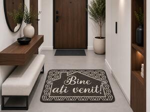 Covor Pentru Usa Intrare, Flex 19683 80, Antiderapant, Gri , 50 x 80 cm 50x80