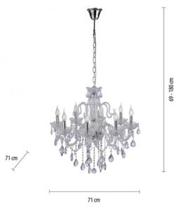 Lustră de cristal pe lanț Paul Neuhaus 3081-00 GRACIA 8xE14/40W/230V