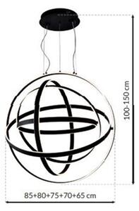 Lustră LED suspendată pe cablu COPERNICUS LED/260W/230V neagră