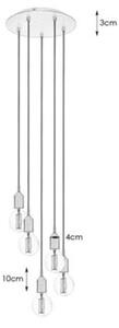 Lustră pe cablu Markslöjd 108100 BRONX 5xE27/60W/230V bronz