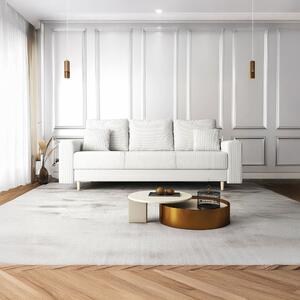 Canapea extensibilă dumonde cu ladă de depozitare si sezut confortabil din spuma high-density, Kronos Zoom Crem 210x100 cm