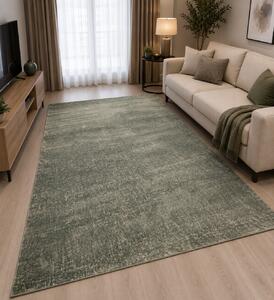 Covor Belgian, Model Fargo 71501 040 Verde Salvie - Design Uni, Fir Scurt 7 mm, Antialergic 80 x 150, Dreptunghi