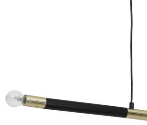 Lustră pe cablu BASTONE 2xE14/40W/230V neagră/aurie