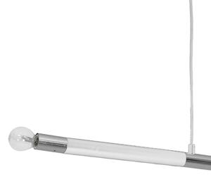 Lustră pe cablu BASTONE WHITE 2xE14/40W/230V albă/crom lucios