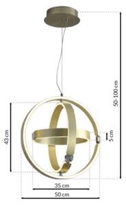 LED Lustră de cristal pe cablu SIRIUS LED/80W/230V