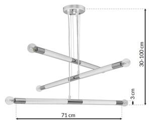 Lustră pe cablu BASTONE WHITE 6xE14/40W/230V