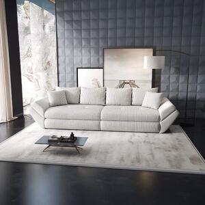 Canapea extensibilă dumonde cu ladă de depozitare si sezut confortabil din spuma high-density, Loana Zoom Cream 300x100 cm