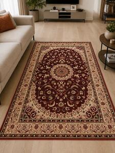 Covor Living Dormitor, Model Lotos 1555 210, Dreptunghiular, Grena Grena, 100x200