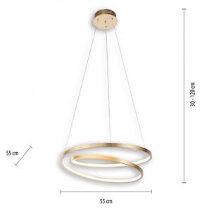Lustră LED dimabilă pe cablu ROMAN LED/30W/230V aurie Paul Neuhaus 2472-12