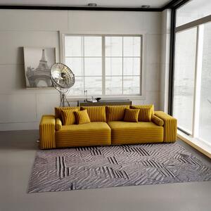 Canapea extensibilă dumonde cu ladă de depozitare si sezut confortabil din spuma high-density, Marbela Ambience Mustar XXL 295x120 cm