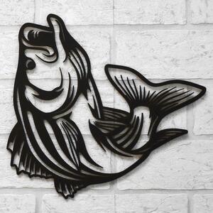 DUBLEZ | Tablou din lemn pentru perete pești - Biban