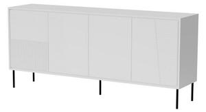 Comoda ABI, alb/negru, PAL laminat/MDF/metal, 200x45x88 cm