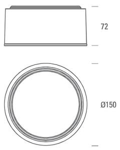 Plafonieră LED LED2 BUTTON LED/17W/230V argintie