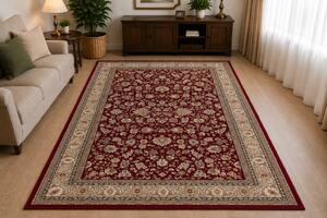 Covor Clasic Sufragerie, Model Premium Kasmar 8746 014, Rosu Rosu, Dreptunghi, 80 x 250