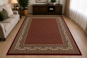 Covor Clasic Sufragerie, Model Premium Kasmar 9595-014, Rosu Rosu, Dreptunghi, 80 x 250