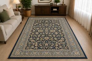 Covor Clasic Sufragerie, Model Premium Kasmar 8746 334, Albastru 80 x 150, Dreptunghi