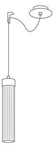 Lustră pe cablu RAGGIO 1xE14/25W/230V argintie Kolarz 6009.30151