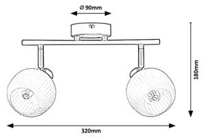 Spot Rabalux 2xE14/40W/230V