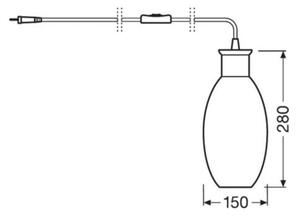 Lampă de masă GRAPE 1xE27/40W/230V portocalie Ledvance