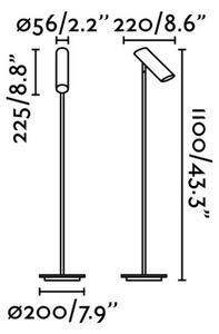 Lampadar LINK 1xGU10/11W/230V alb FARO 29883
