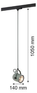 Lustră pentru sistem de șină Argon 4313 NET 1xE27/15W/230V verde