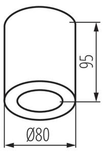 Plafonieră pentru baie SANI 1xGU10/10W/230V IP44 crom mat Kanlux 29242